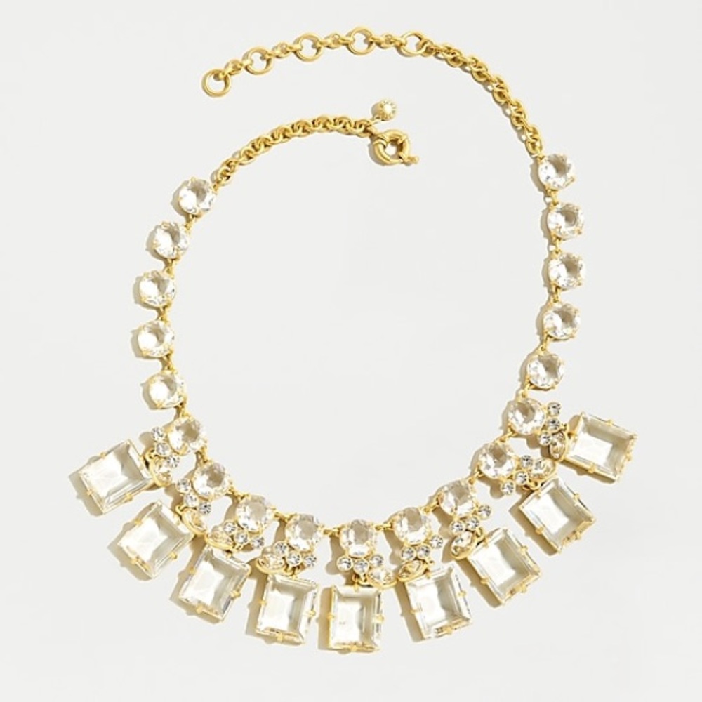 Jcrew mixed gem statement necklace